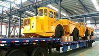 바퀴를 가진 15 톤 덤프 트럭 트레일러, 주황색 광업 덤프 트럭