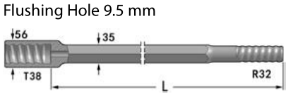 T38 마법 32 밀리미터 R32 스레드 드릴 로드 R38 마법 35 밀리미터 R32 표류자 로드 R32 R38 T38 마법 로드 6