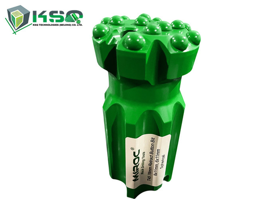 스레드 된 텅스텐 탄화물 삽입자 바위 드릴링 도구 T45 76mm 리트랙 버튼 비트