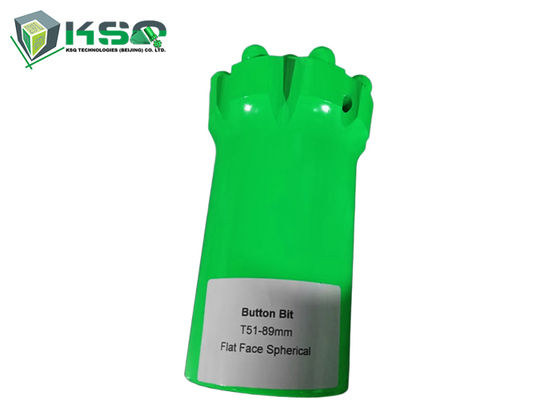 T51-89mm 나사산 버튼 비트 (벤치 드릴용 반-탄도 카바이드 디자인)
