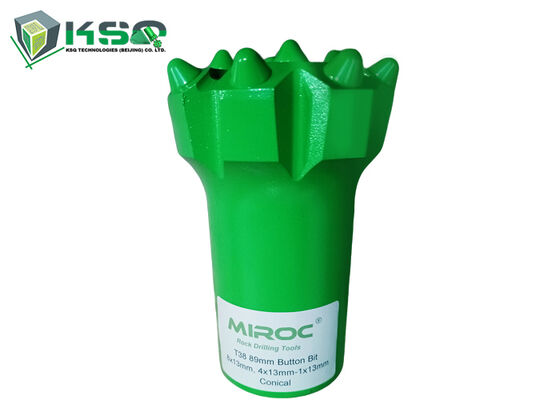 T38 광산용 스레드된 하드 록 벤치 뚫기 버튼 비트