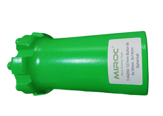 T-WIZ60-127mm 나사산 로크 드릴 버튼 비트 (합금강 및 텅스텐 카바이드 재질, 고성능 드릴링용)
