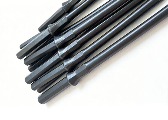 H19x108mm 길이 228mm 단조 고망간 육각 생크 일체형 드릴 로드 (경암 채굴 채석용)