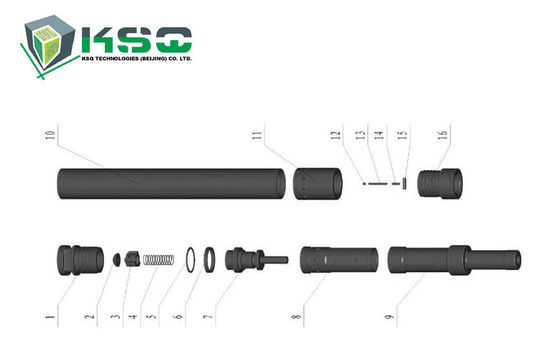 지하 광업 DTH 드릴링 공구 DTH4.5 망치/DTH4.5-10 피스톤 상자