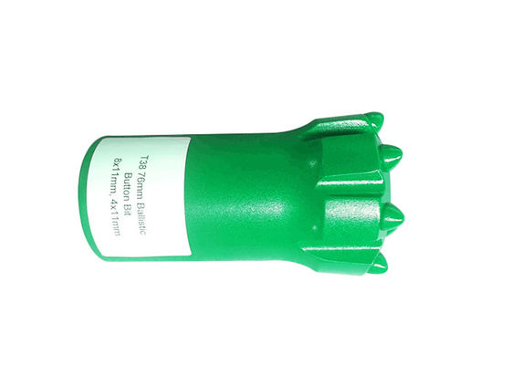 T38 - 89mm For Rock Drilling Spherical / Ballistic Buttons Threaded Drill Button Bits