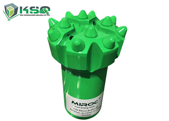 T38 - 89mm 바위 뚫기용 구형 / 탄도 버튼 스레드 뚫기 버튼 비트